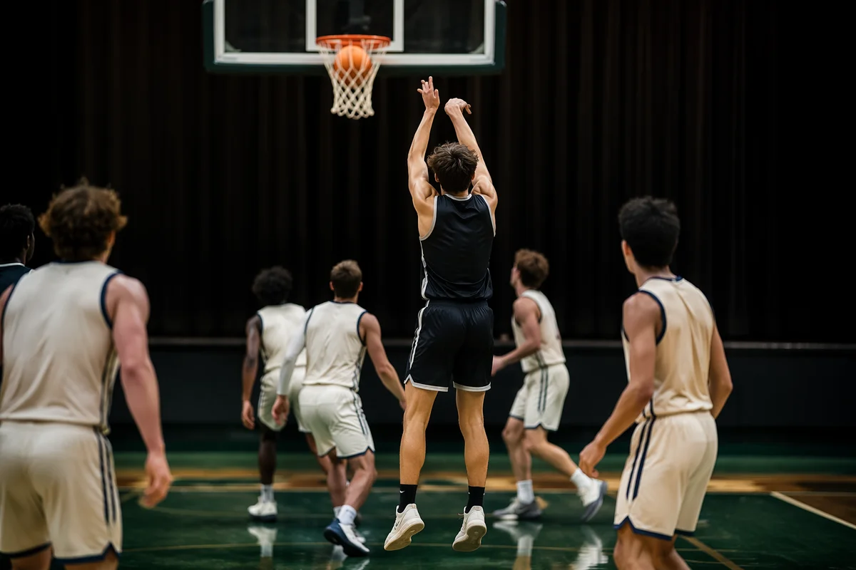 Indoor Basketball Hoop Game Action