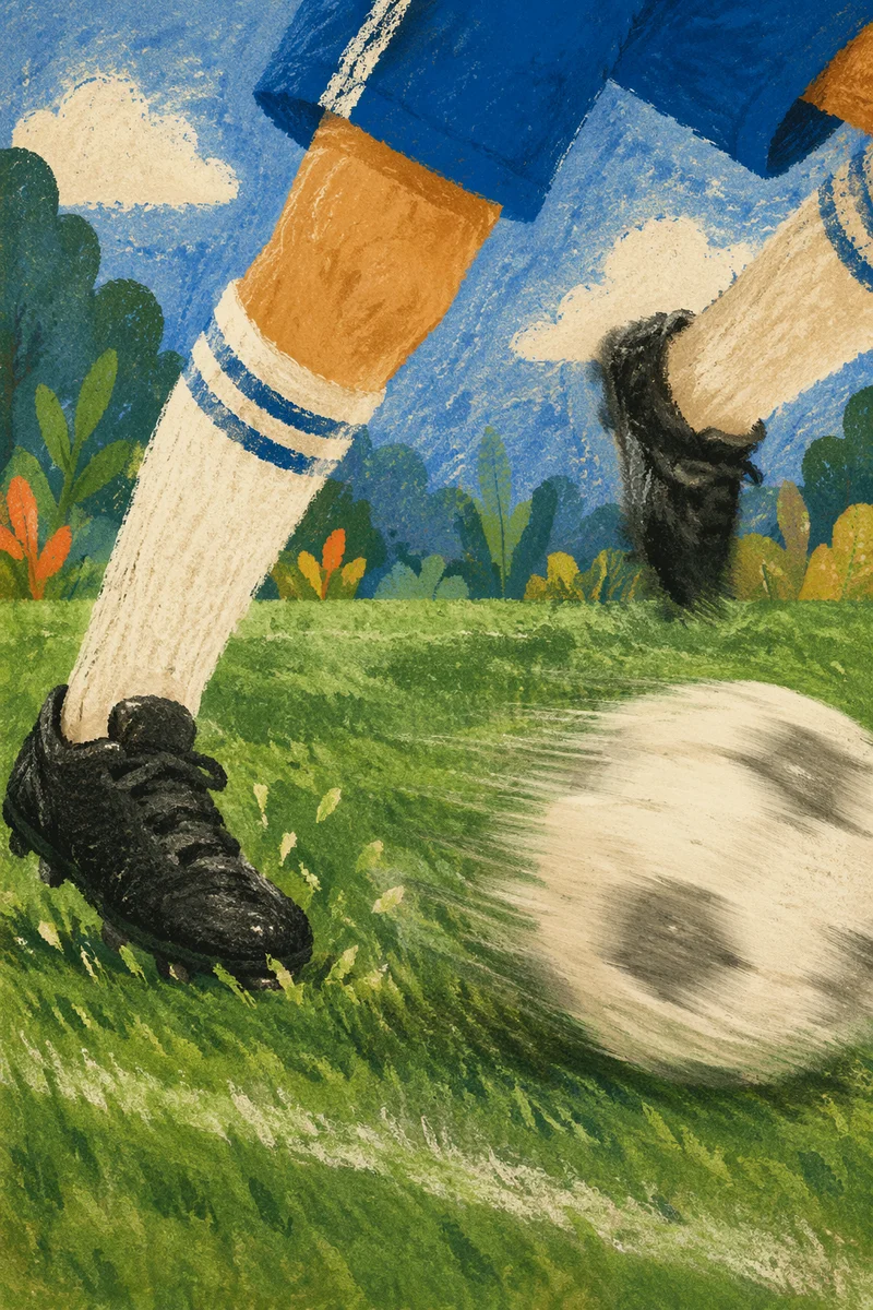 Soccer Sprint Close-Up on Green Field
