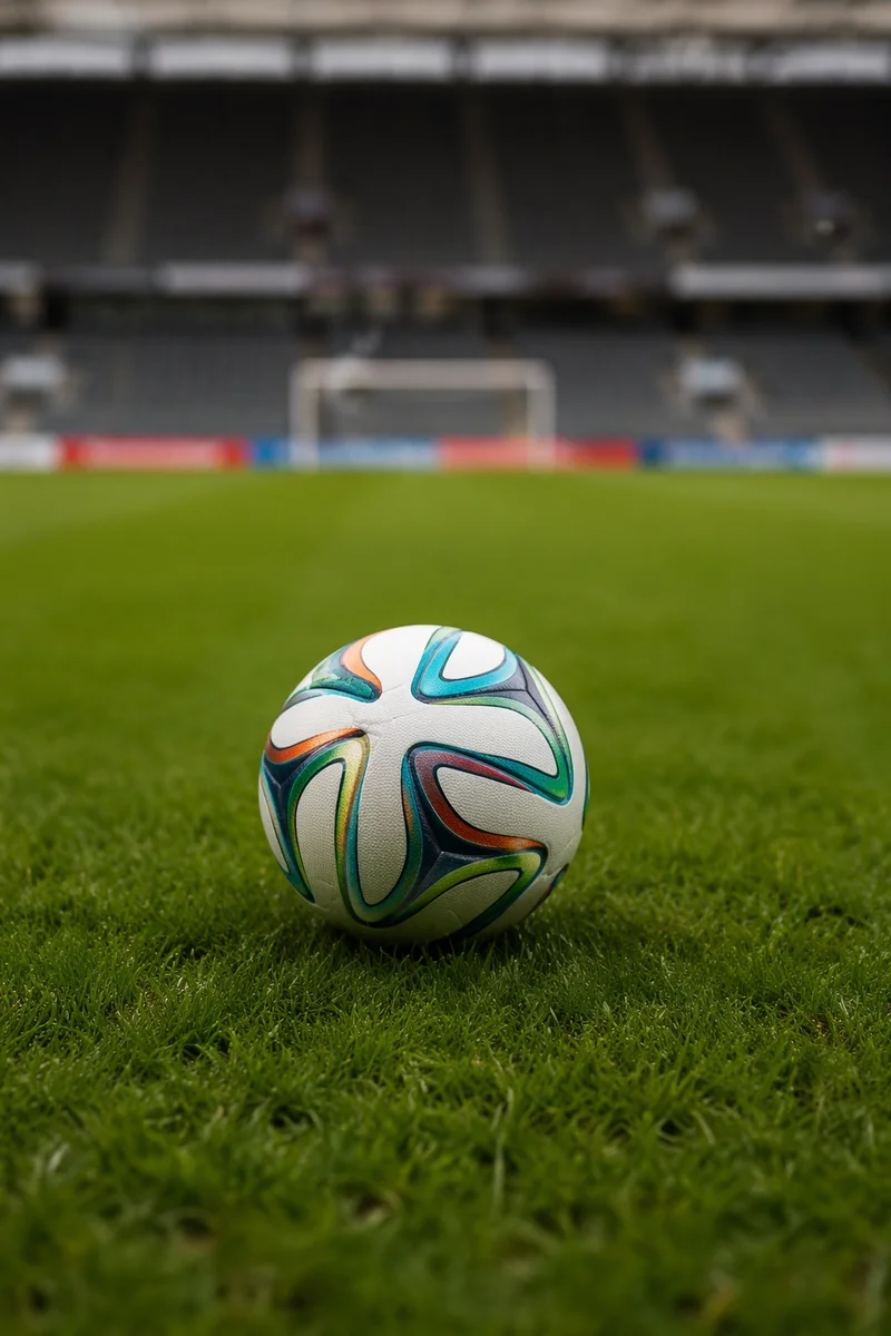 Soccer Ball on Green Field Grass