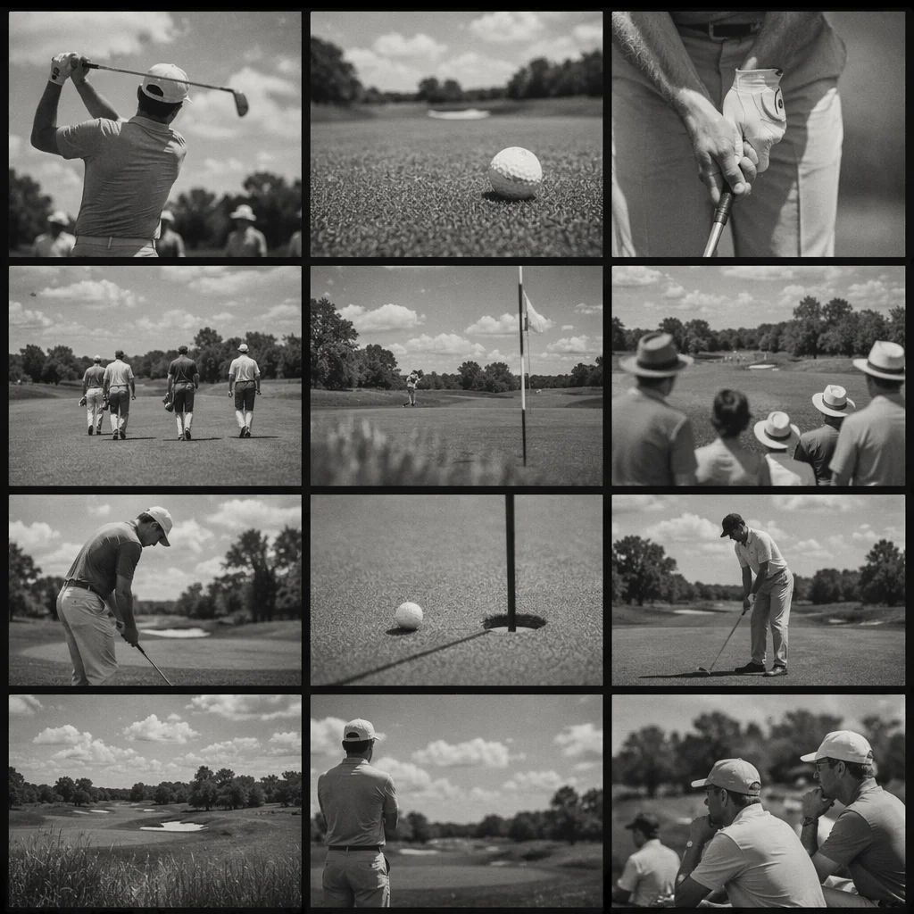 Black and White Golf Contact Sheet