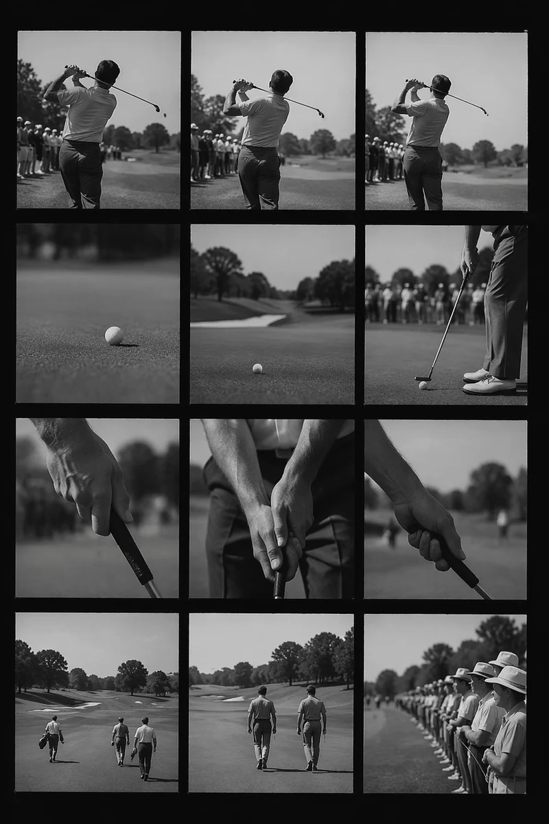 Monochrome Golf Contact Sheet Moments