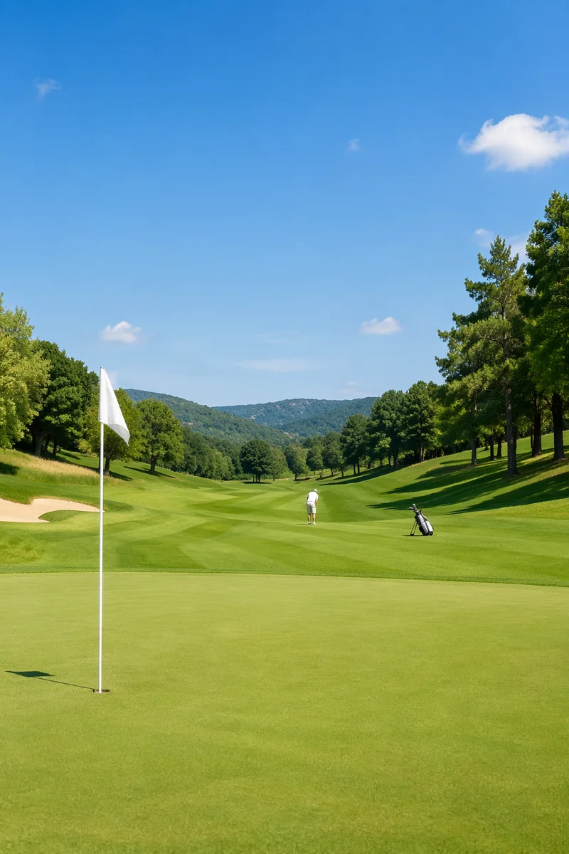 Sunny Golf Course Fairway and Green