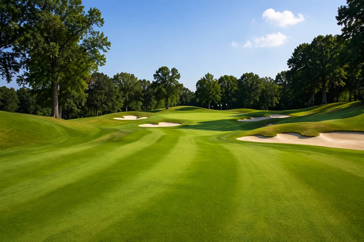 Sunny Golf Course Fairway and Green