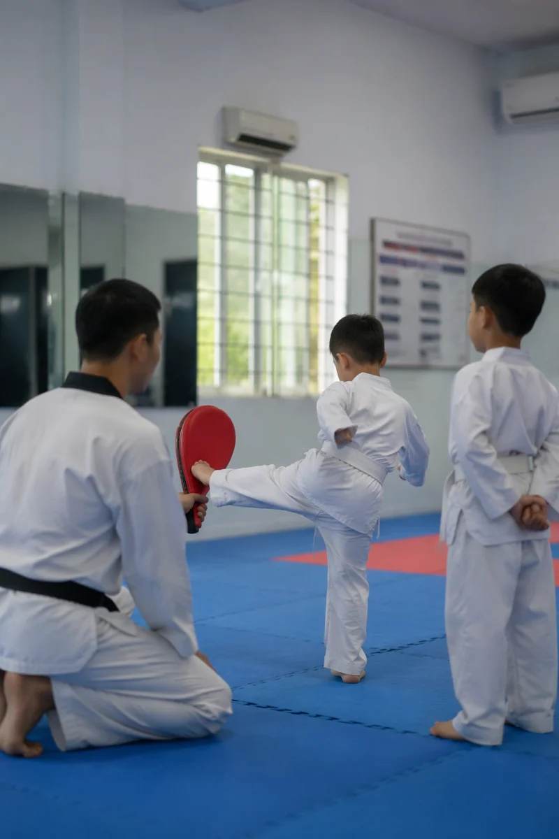 Kids Martial Arts Discipline Training in Dojo