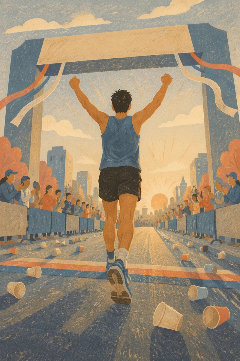 Hopeful Marathon Finish at Sunrise