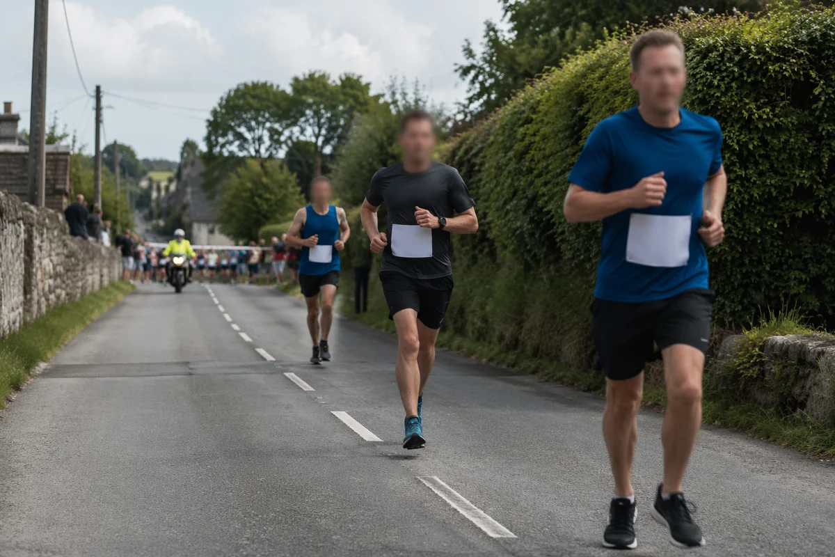 Local Marathon Runners Near Finish Line