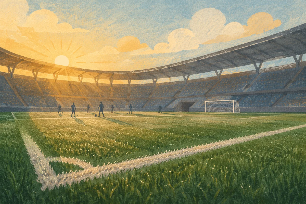 Sunrise Soccer Field in Modern Stadium