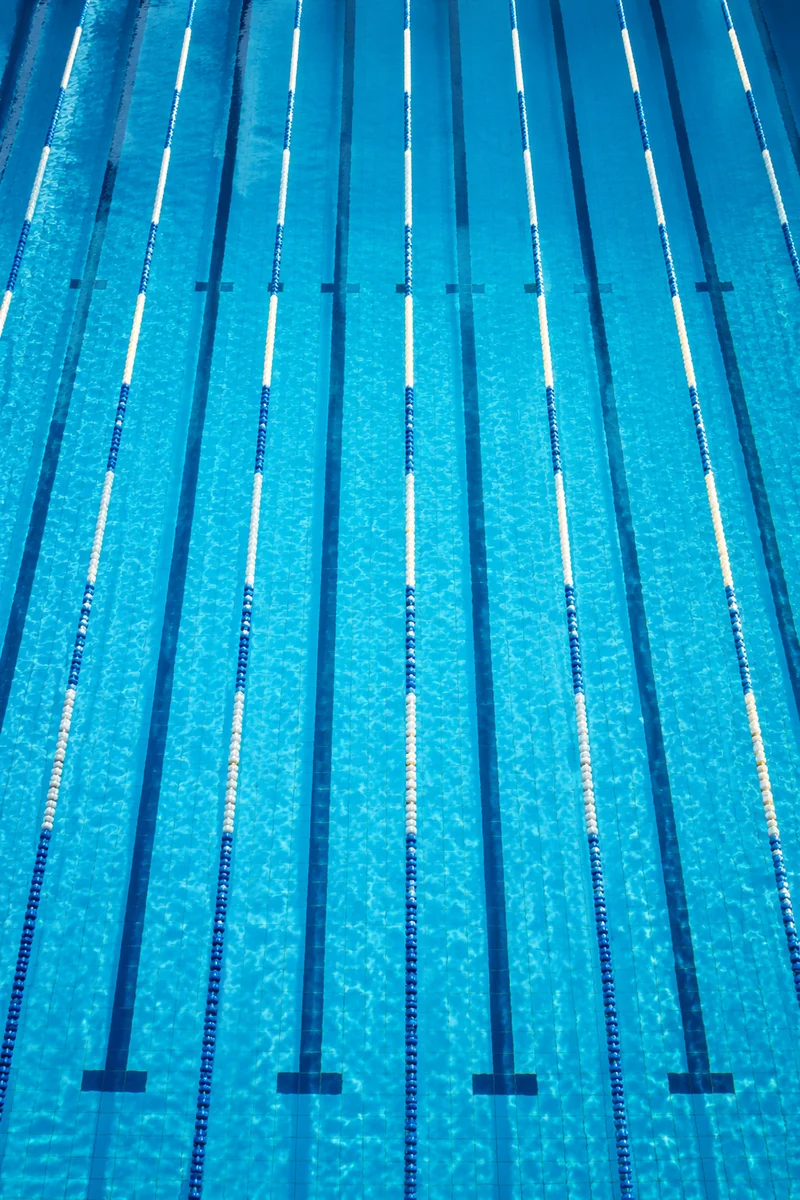 Overhead Competition Swimming Pool Lanes