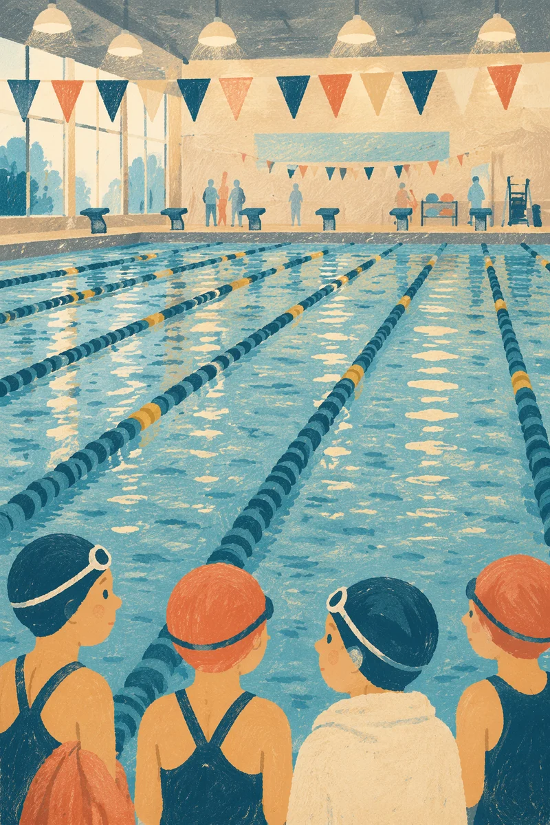 Indoor Swimming Pool Lanes Before Competition