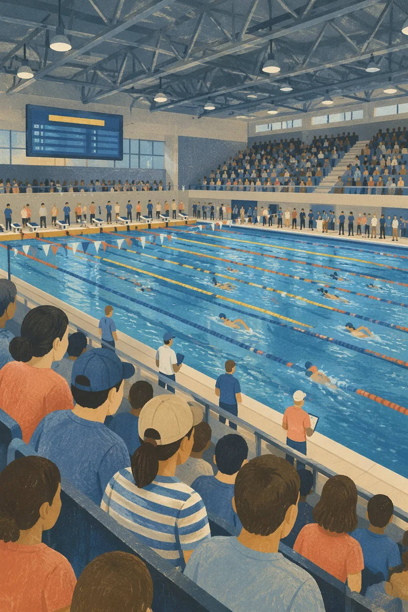 Indoor Competitive Swimming Pool Arena Lanes