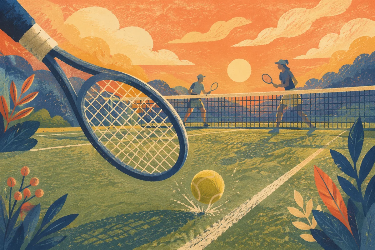Golden Hour Tennis Match on Community Court