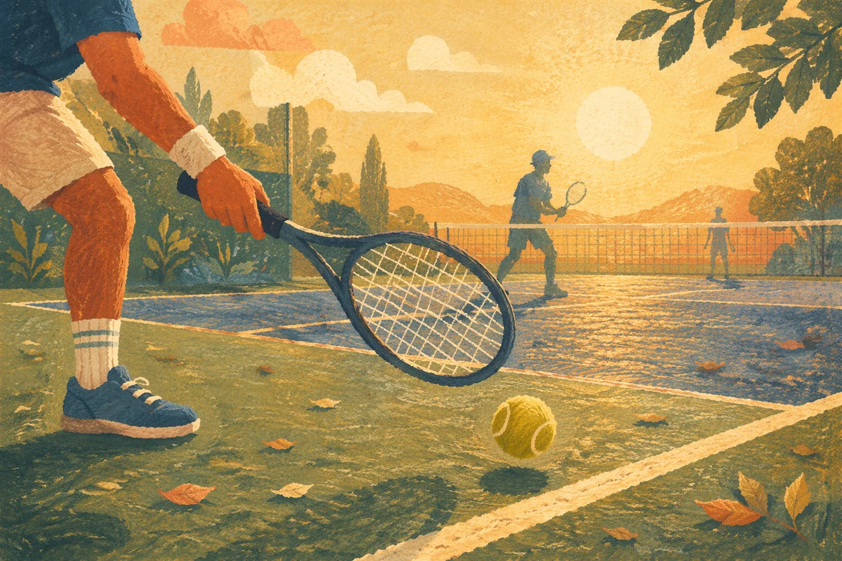 Golden Hour Tennis Fellowship on Outdoor Court