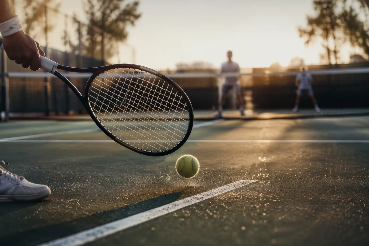 Golden Hour Tennis Match on Community Court