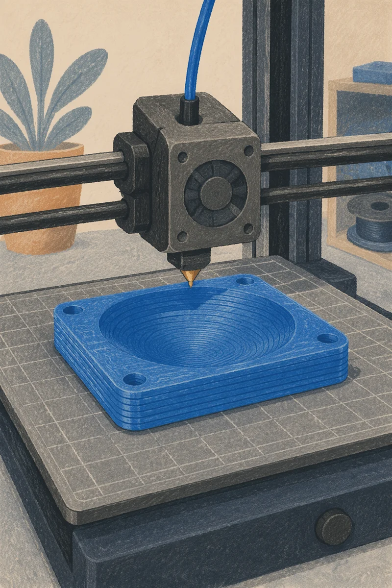 3D Printer Building Blue Tray Component