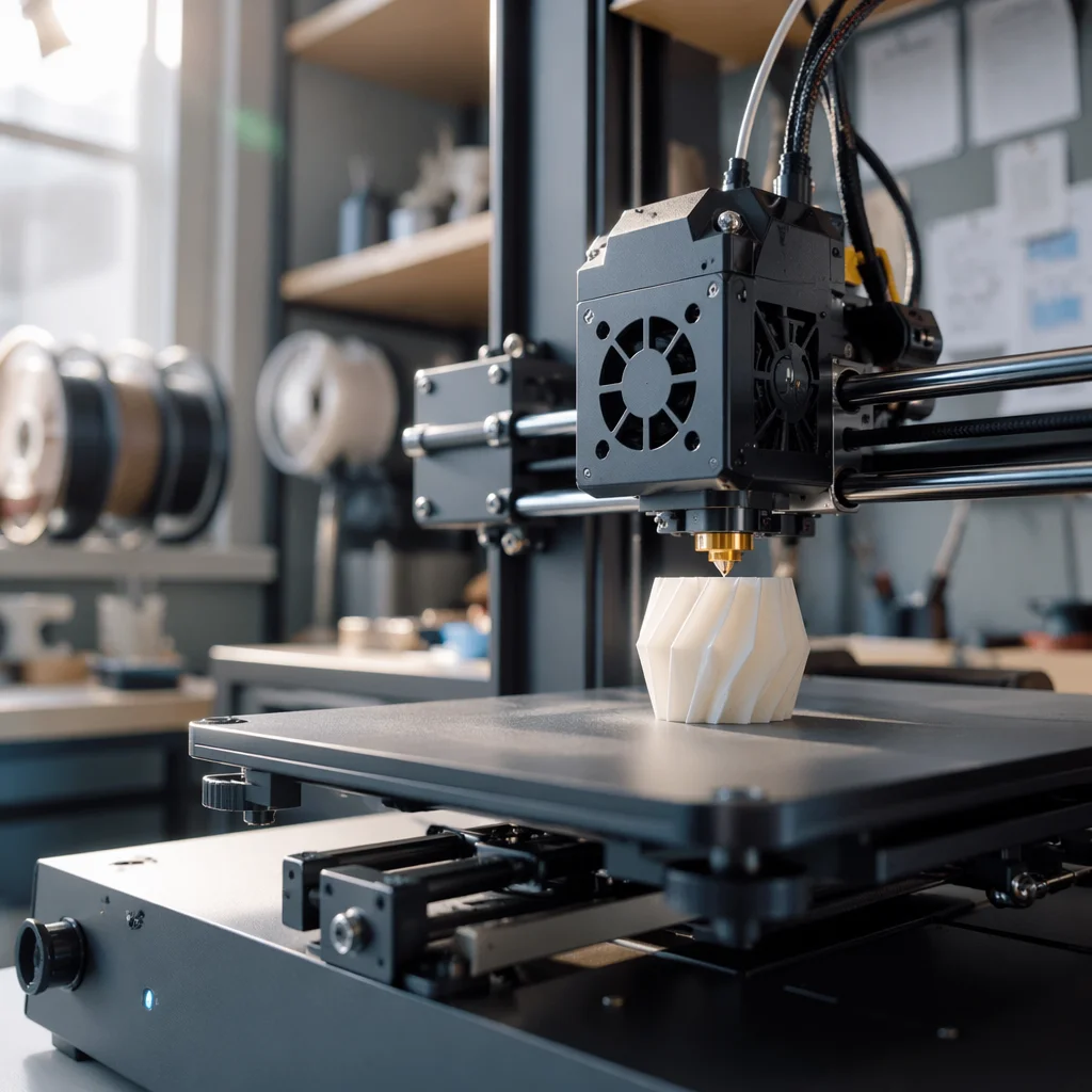 Desktop 3D Printer Crafting Geometric Prototype