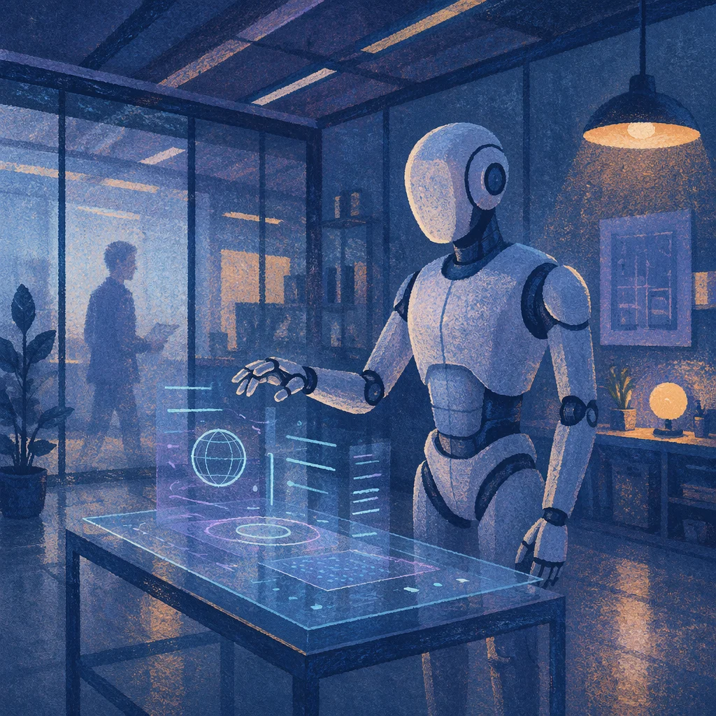 Humanoid Robot in Calm Future Studio