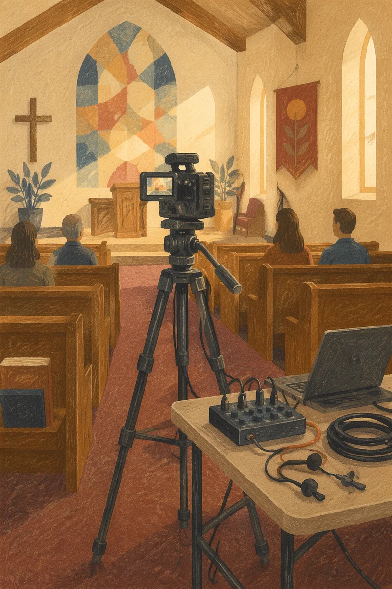 Church Livestream Camera Setup in Sanctuary