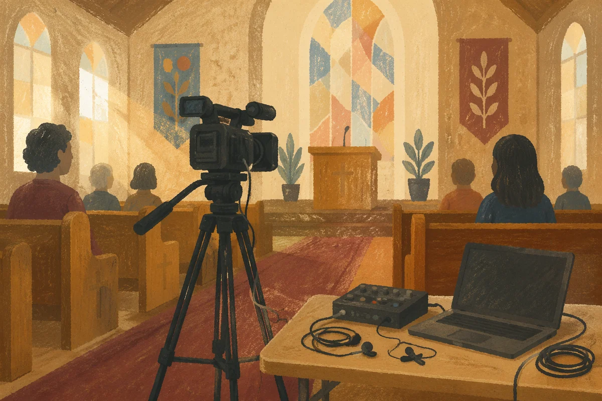 Church Livestream Camera Setup in Sanctuary