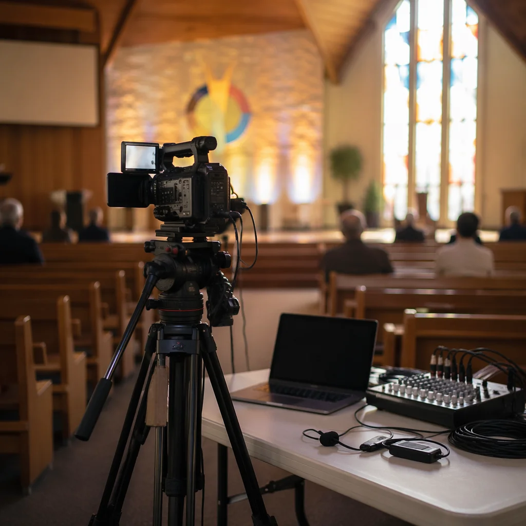 Church Livestream Camera Setup in Sanctuary