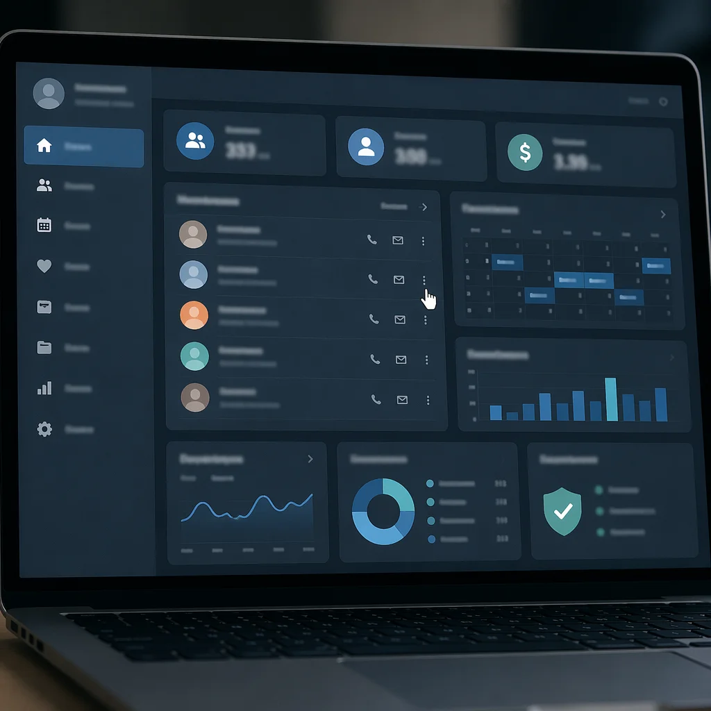 Modern Church Management Dashboard Close-Up