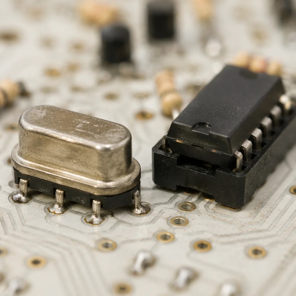 Macro Circuit Board Electronic Components Close Up
