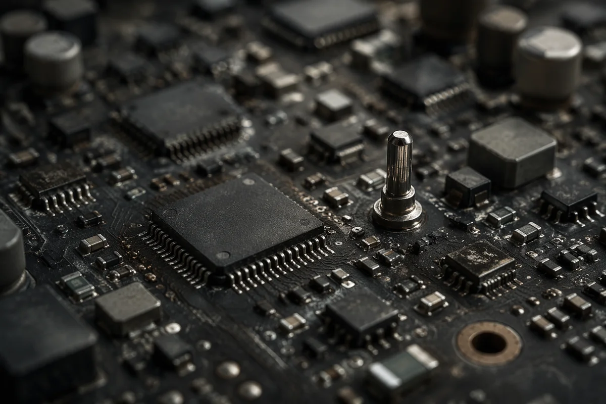 Moody Circuit Board Macro Detail