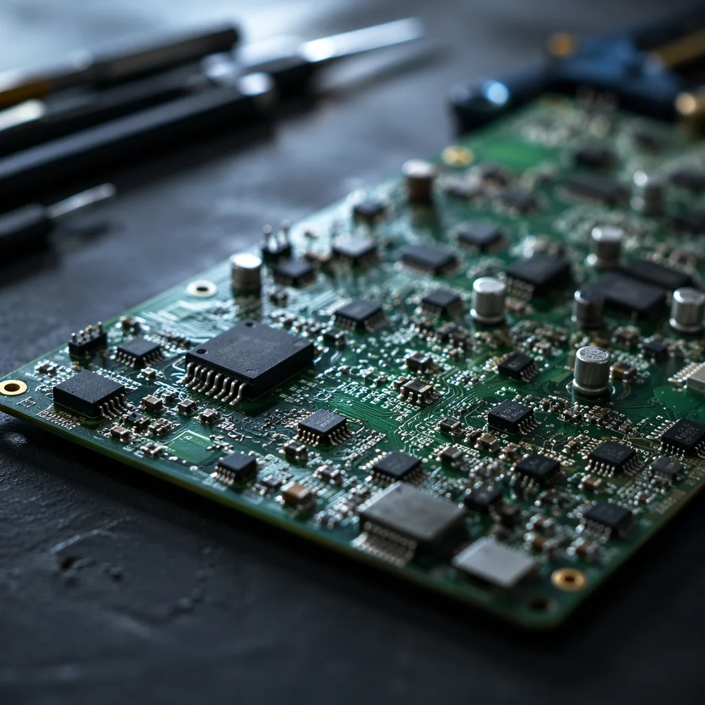 Macro Circuit Board Electronics Close Up