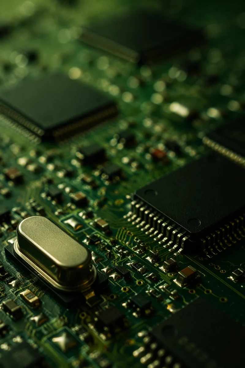 Moody Macro Circuit Board Close Up
