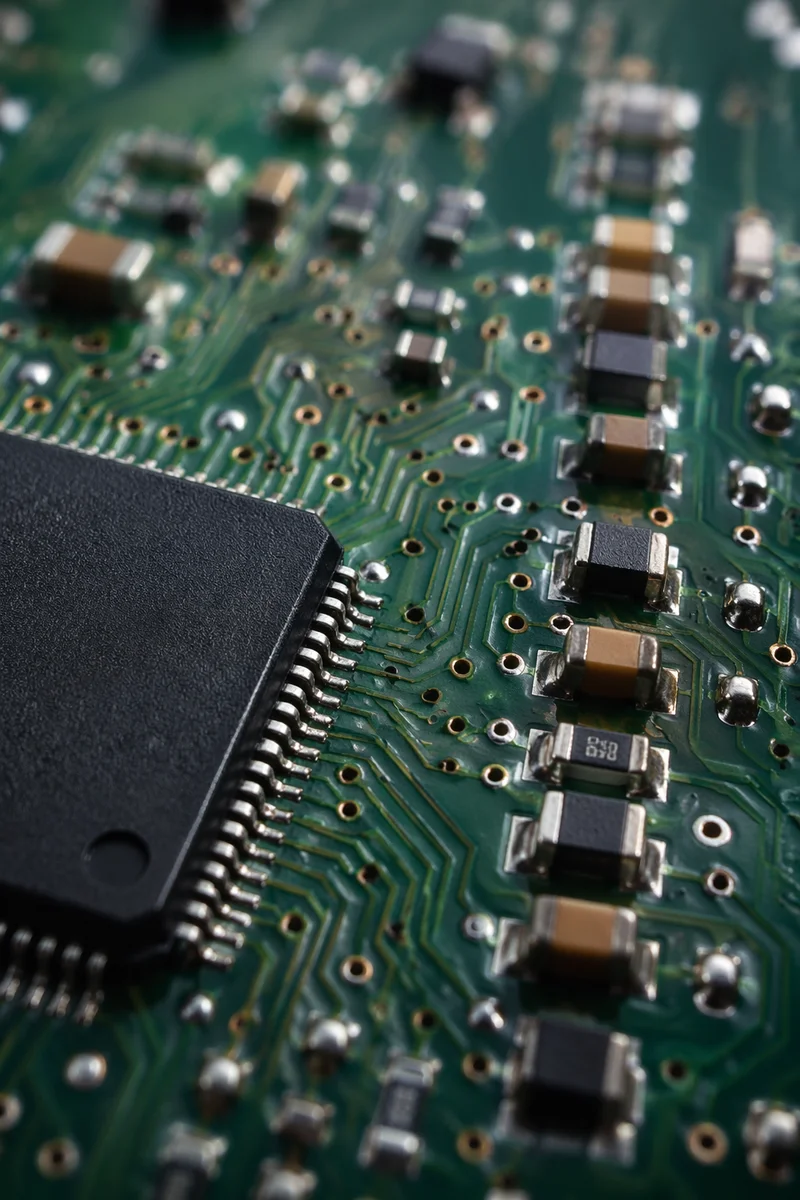 Green Circuit Board Macro Technology Detail