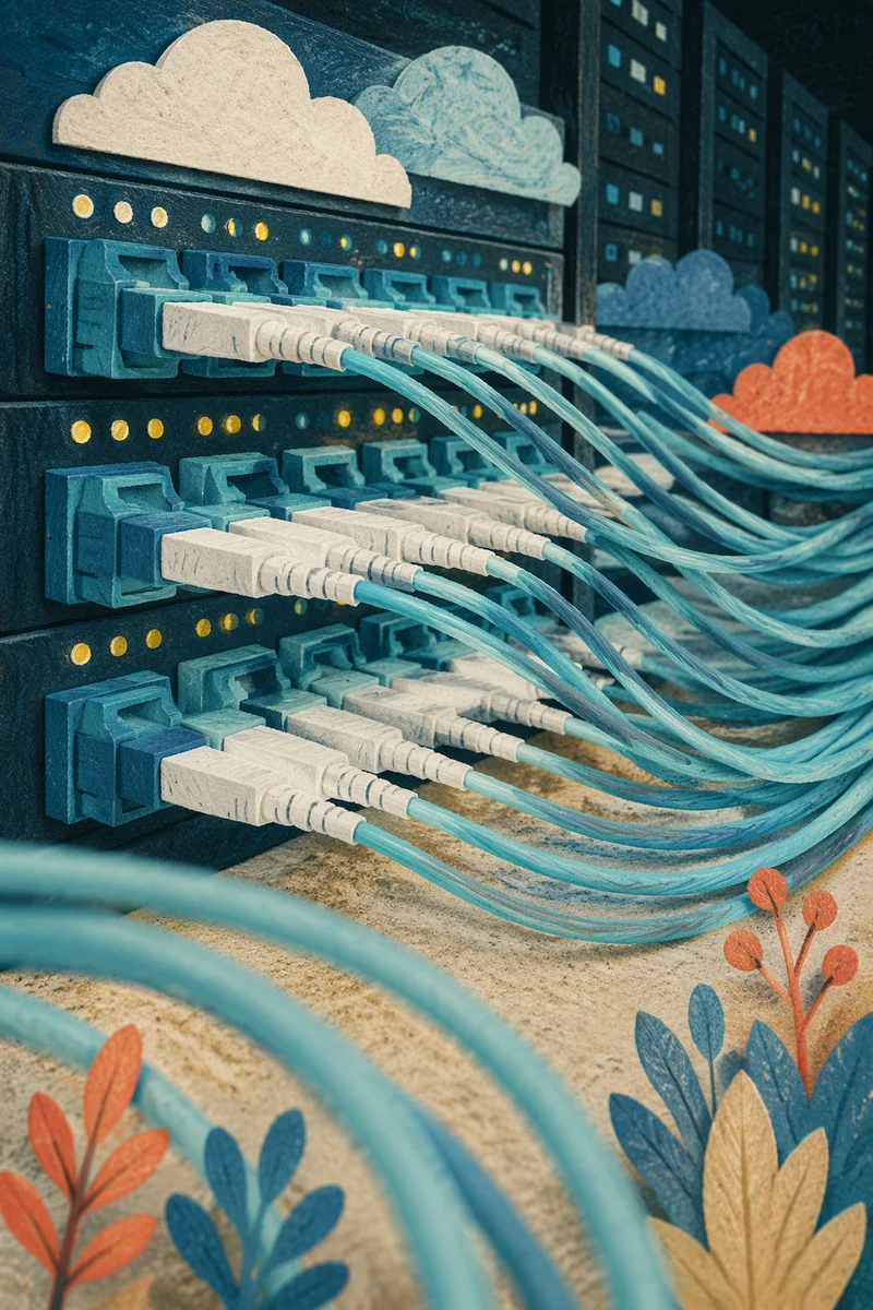 Teal Fiber Network for Cloud Computing