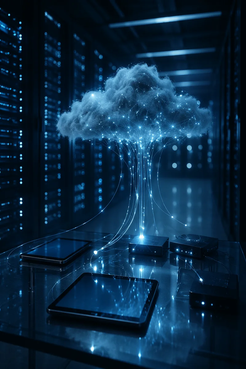 Luminous Cloud Network in Server Room