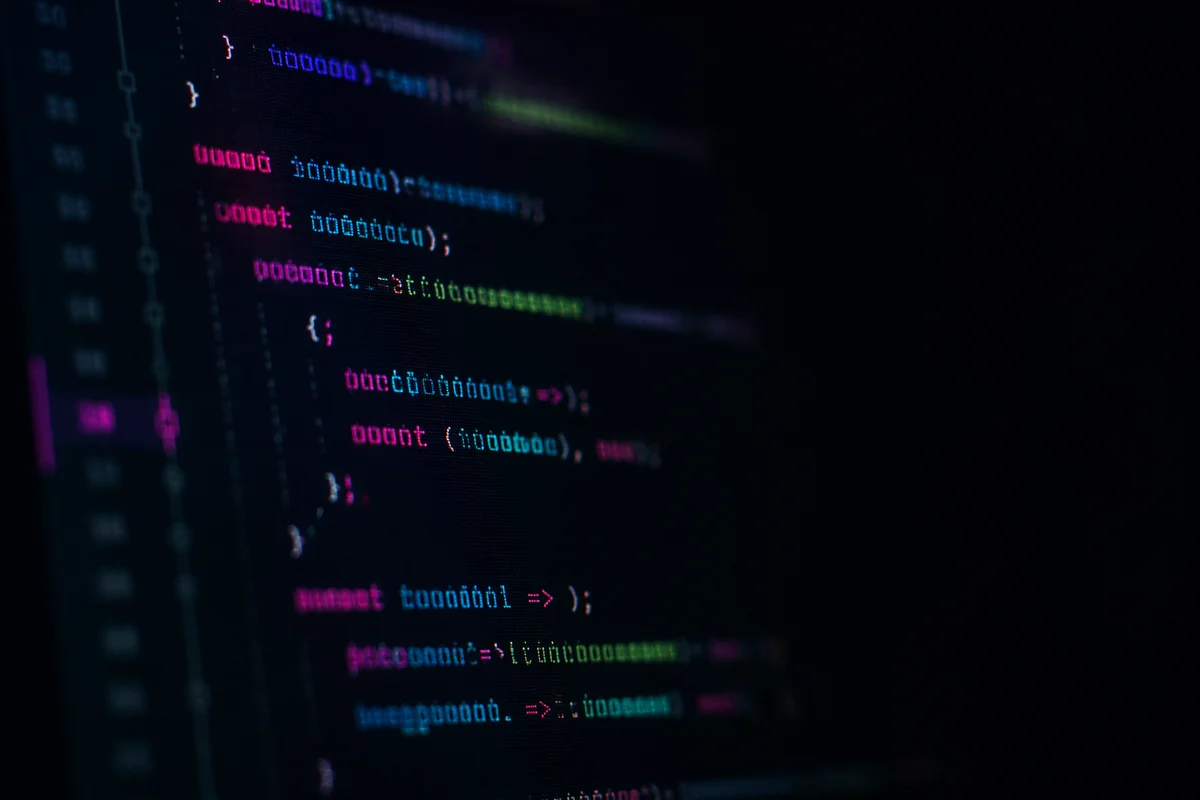Late Night Coding Screen with Neon Syntax