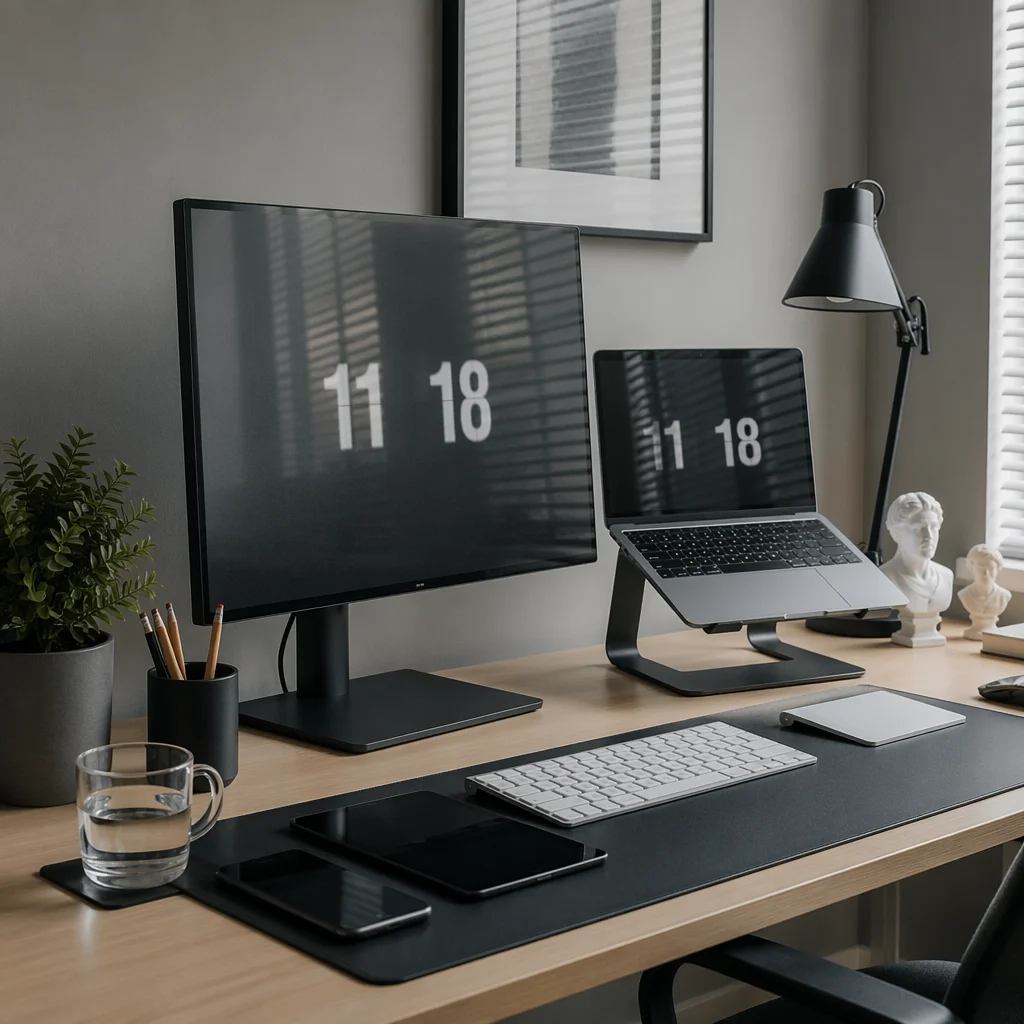 Modern Minimalist Laptop Desk Workspace