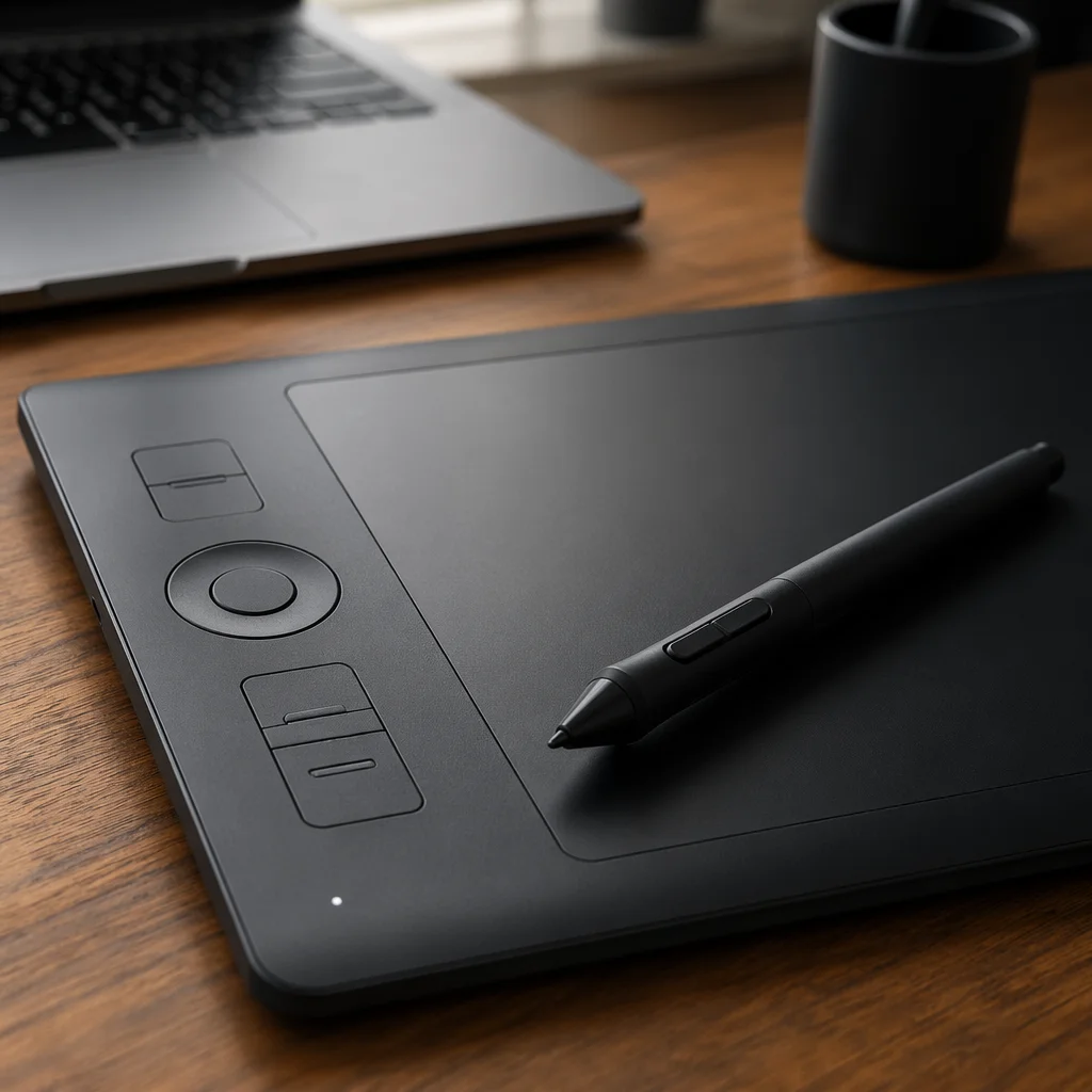 Creative Drawing Tablet With Stylus on Desk