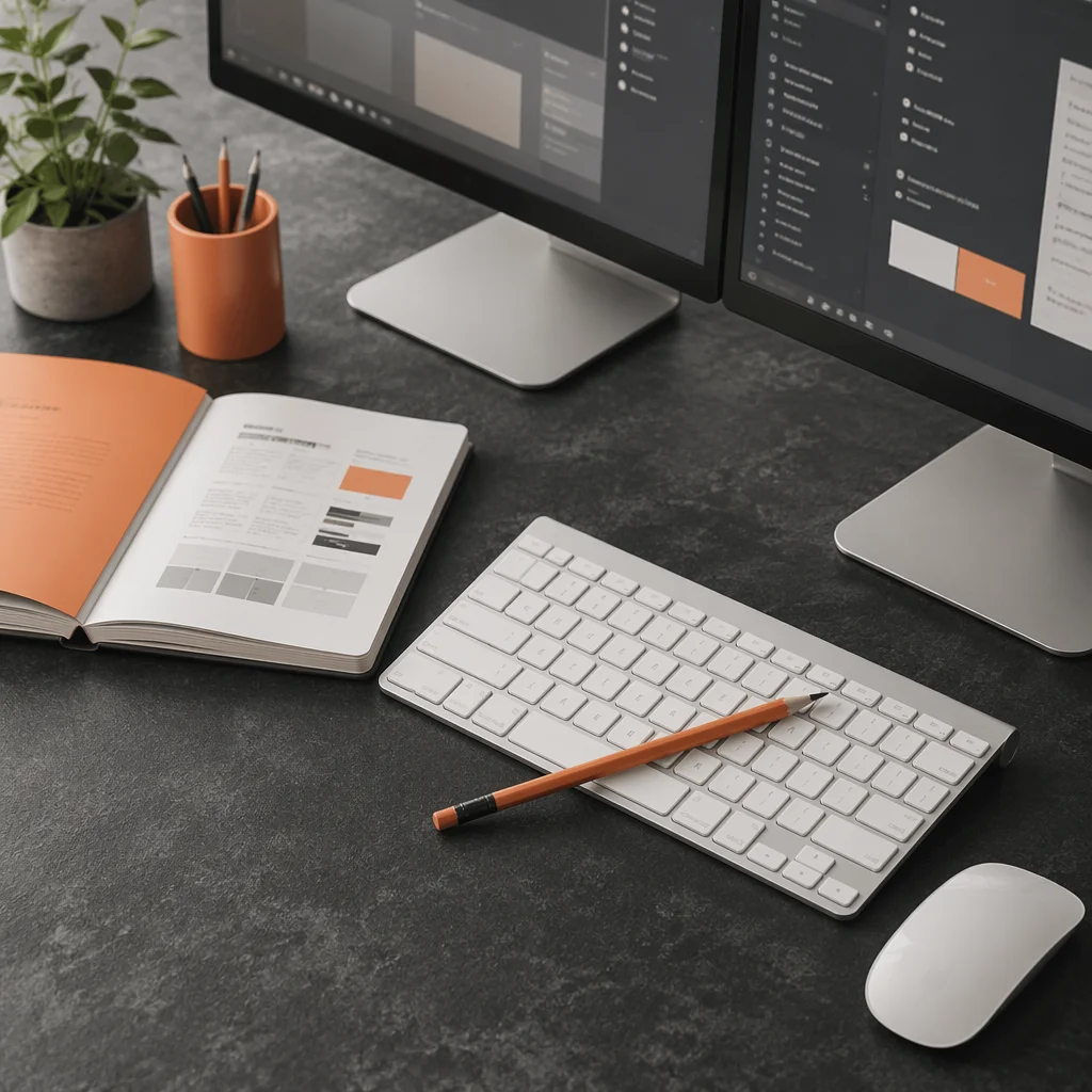 Organized Developer Desk With Multiple Screens