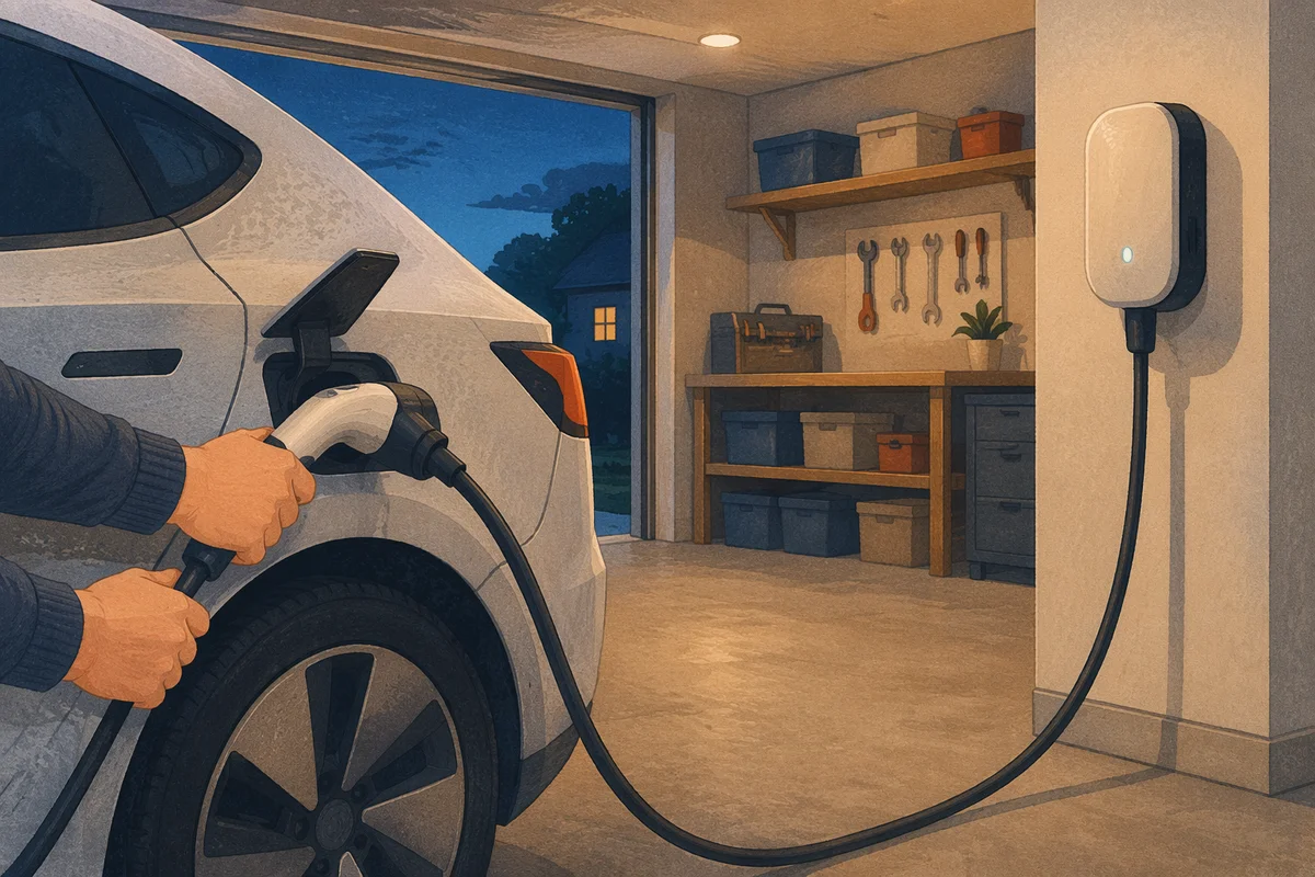 Electric Vehicle Charging in Home Garage