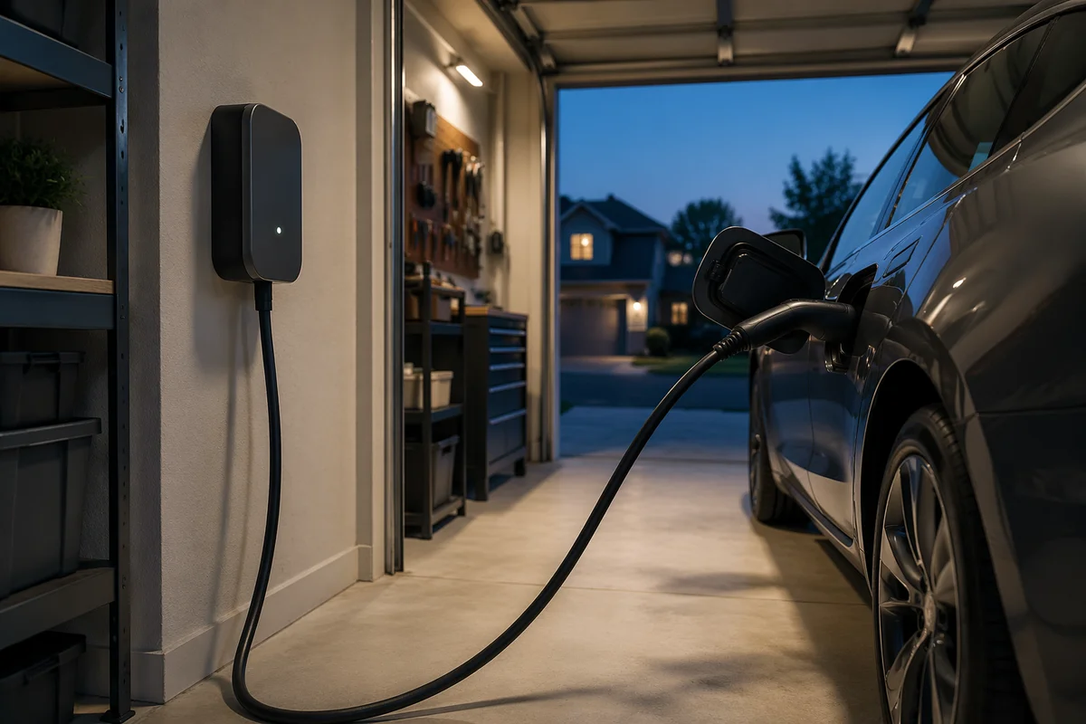 Electric Vehicle Charging in Home Garage