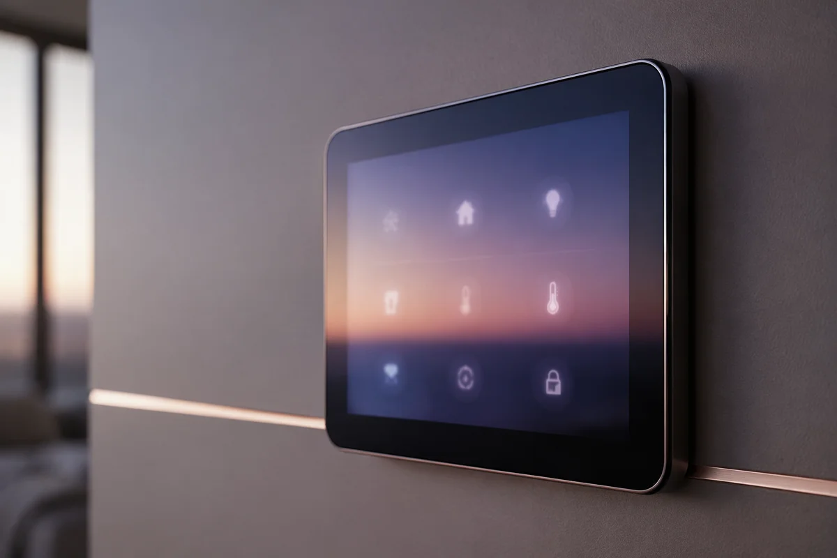 Sleek Smart Home Touch Panel