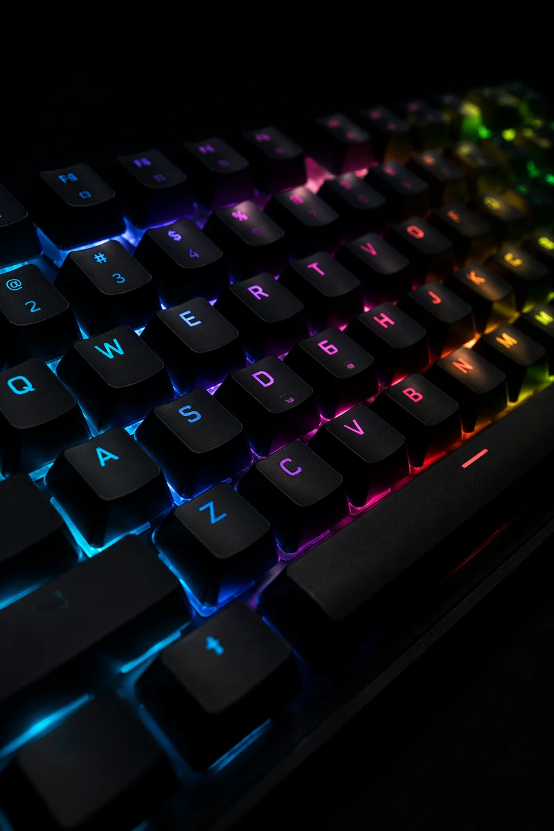 RGB Mechanical Keyboard Macro in Dark Studio