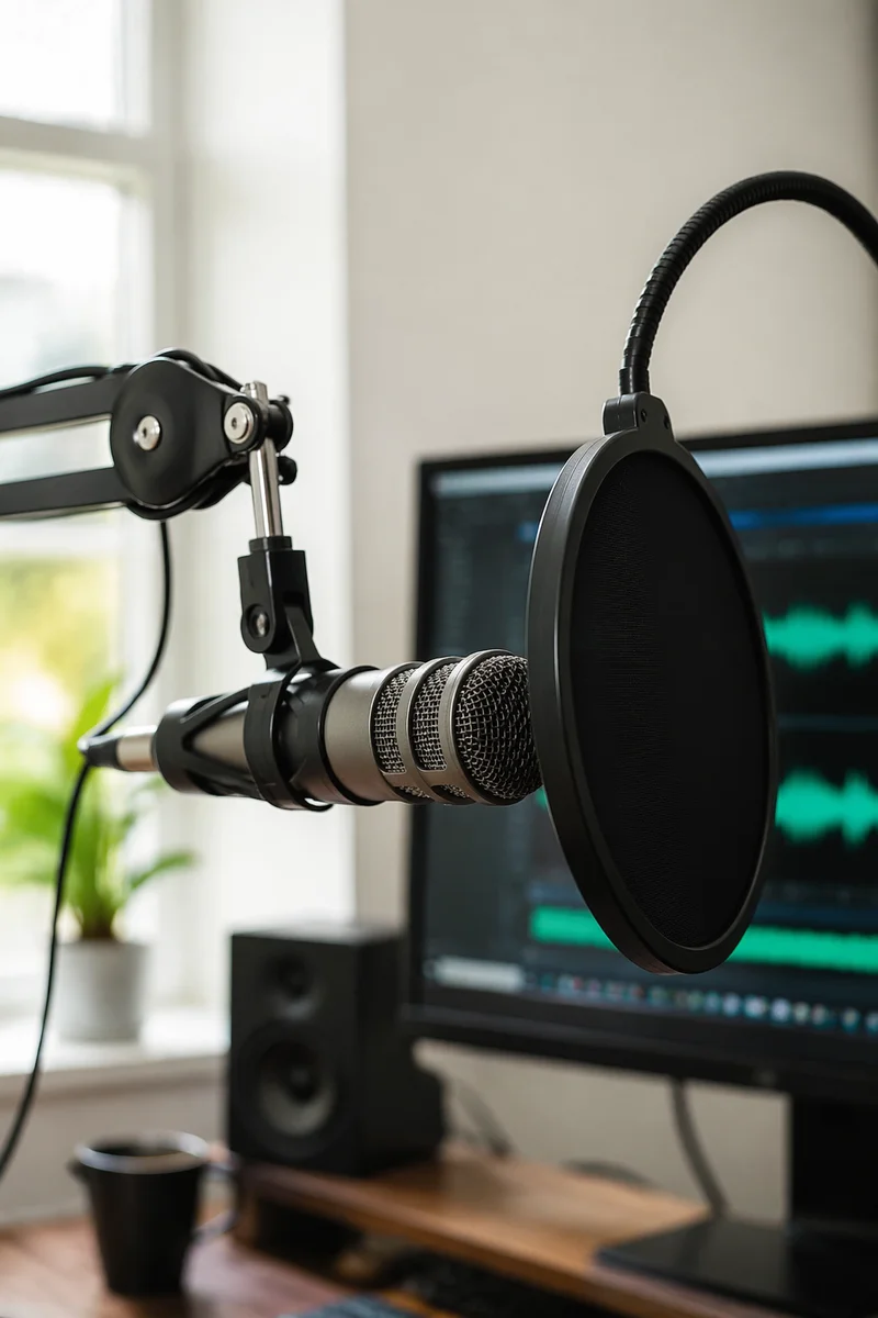 Professional Podcast Microphone Home Studio Setup