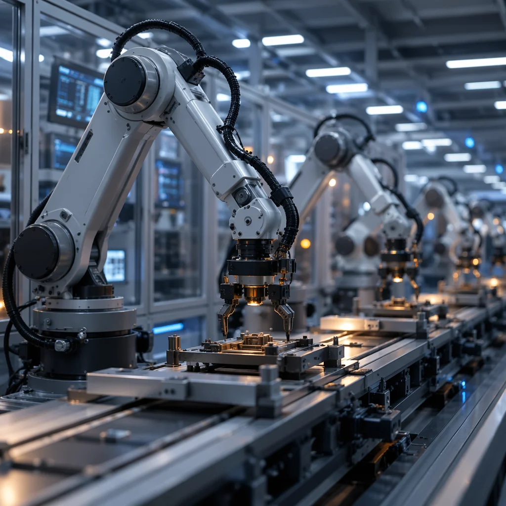 Robotic Arms in Automated Factory Line