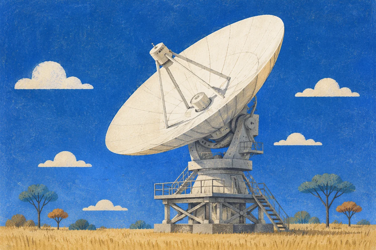 Satellite Dish Under Clear Blue Sky