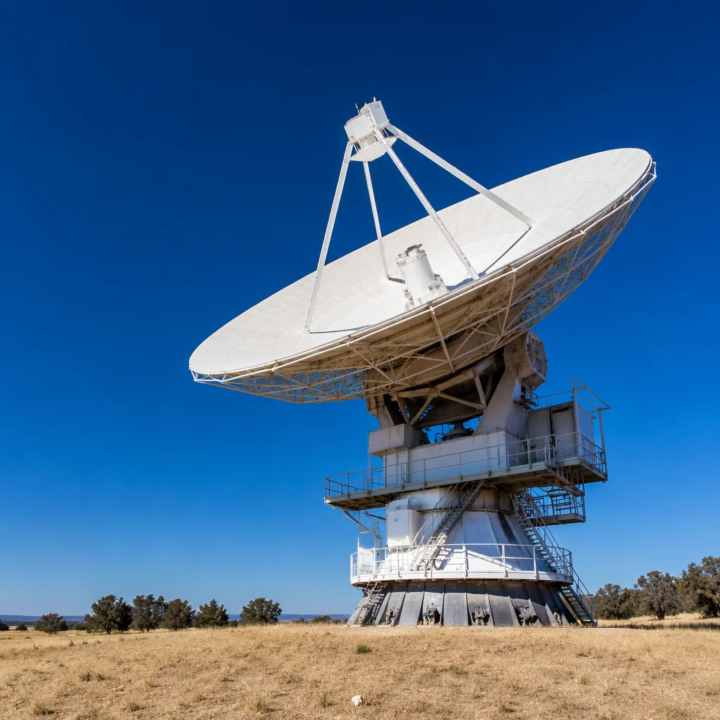Satellite Dish Under Clear Blue Sky