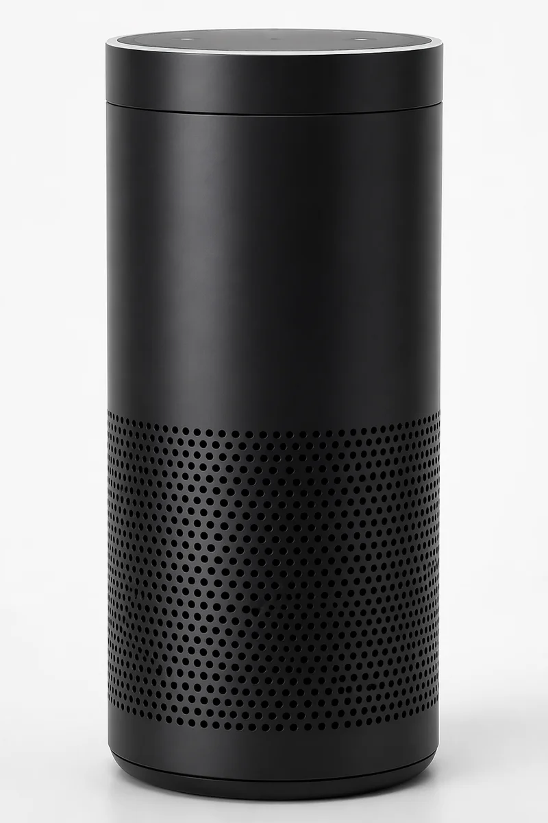 Charcoal Smart Voice Assistant Speaker Studio Shot