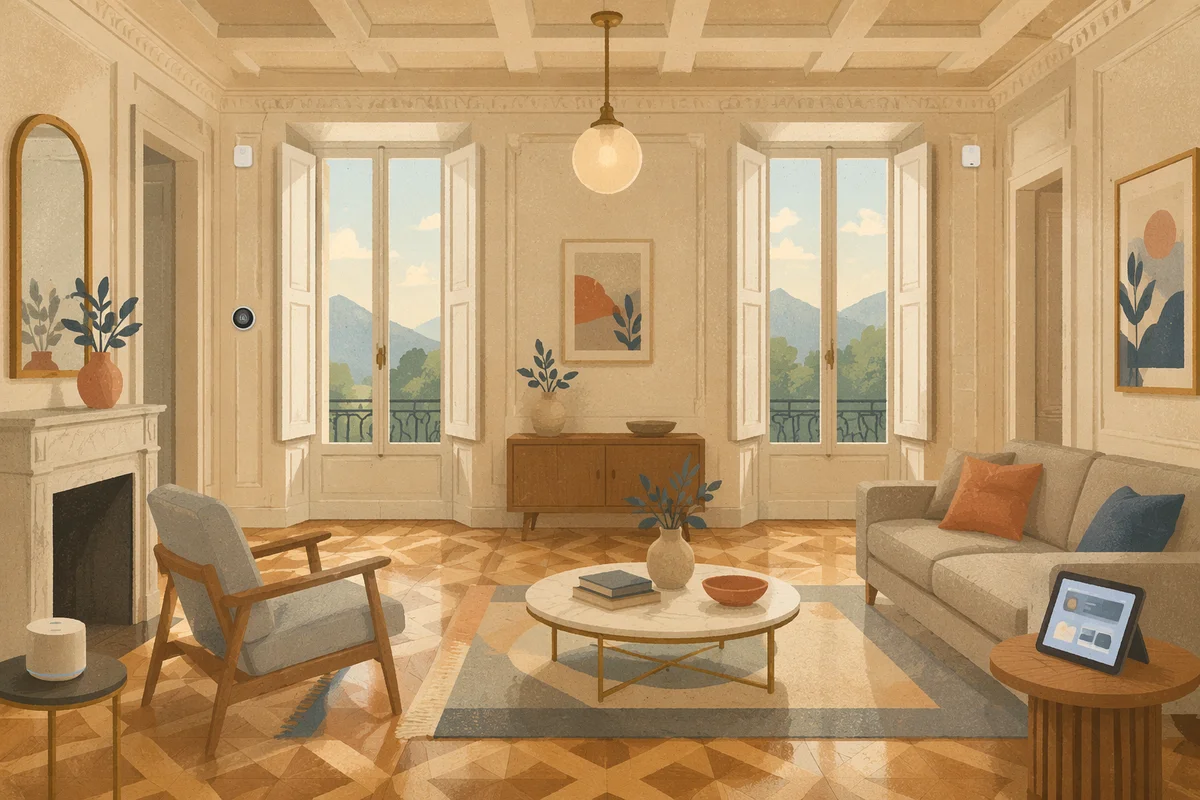 Elegant Smart Living Room With Subtle Devices