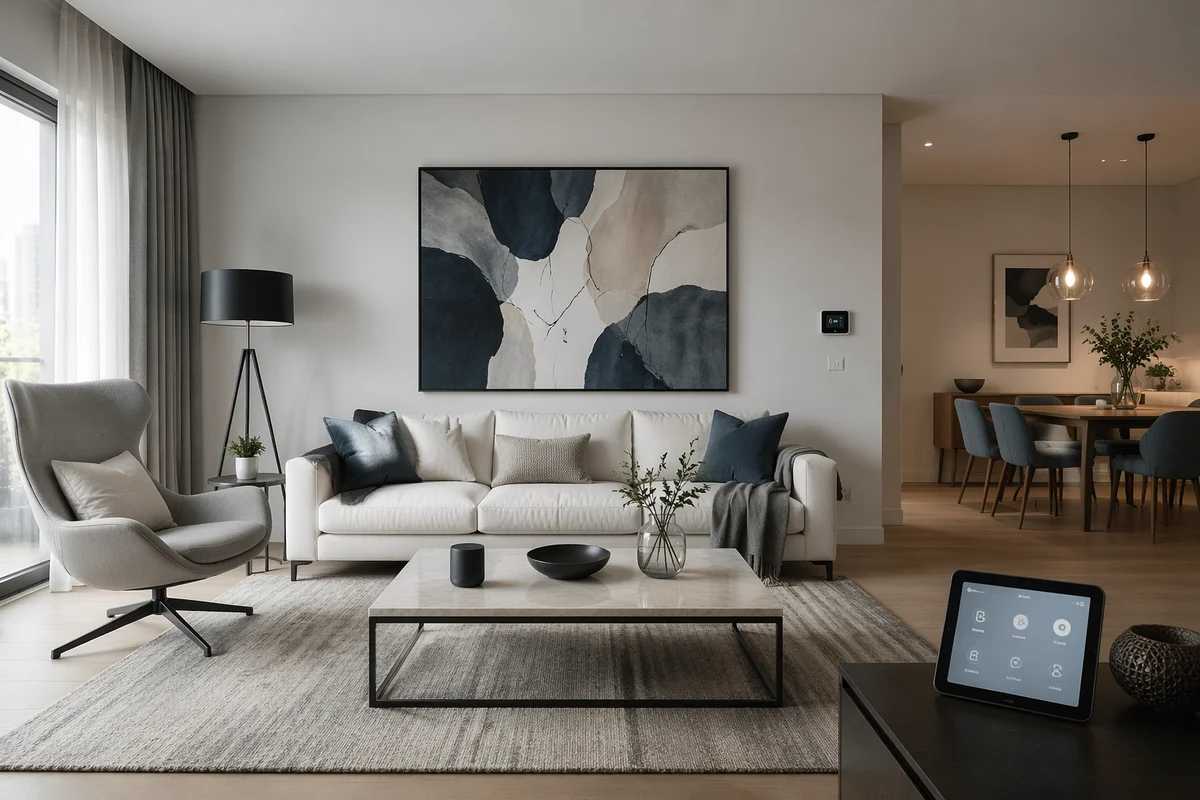 Modern Smart Home Living Room Interior