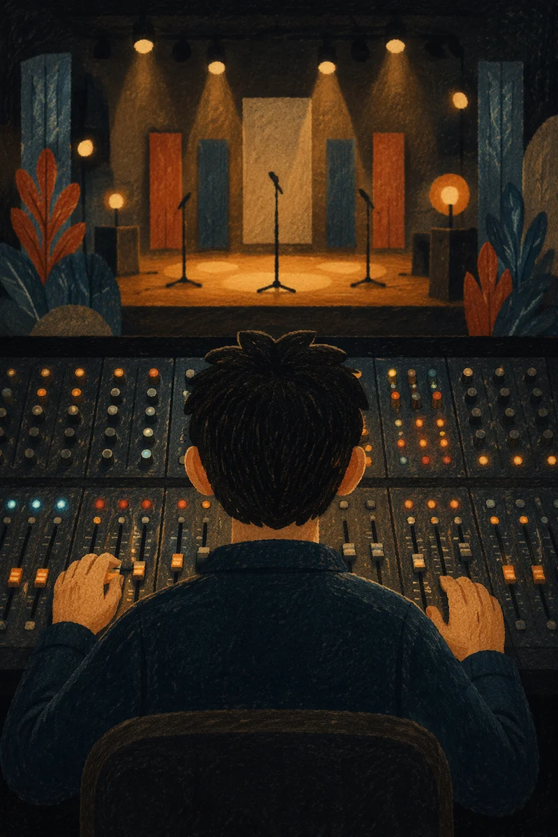 Church Audio Engineer at Mixing Console
