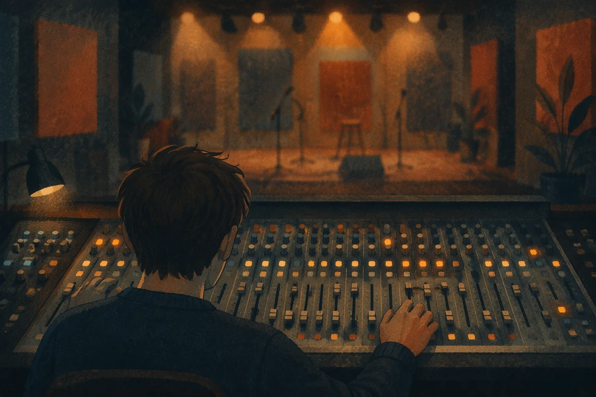 Church Audio Engineer at Mixing Console