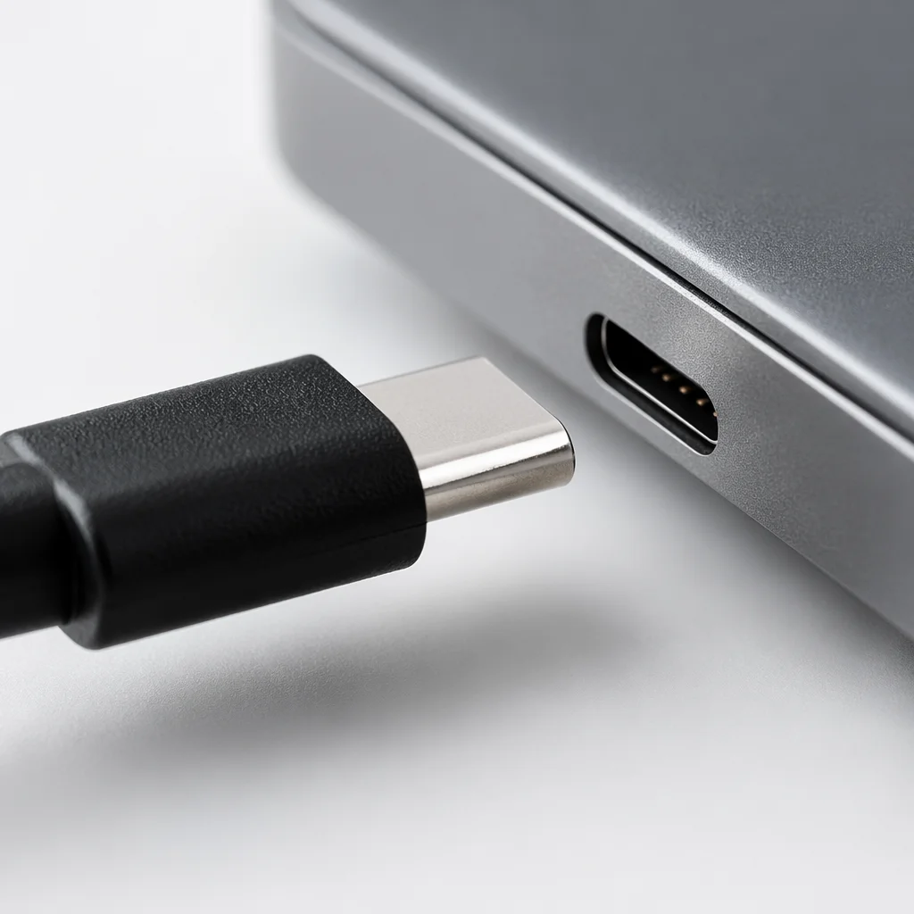 Modern USB-C Connector and Port Close-Up