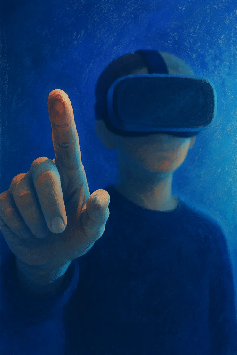 Immersive Virtual Reality Hand Reaching Forward